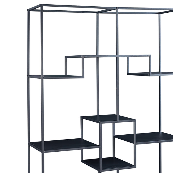 Raft de sine statator Råde 180x100x35cm metal negru [en.casa]