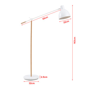 Lampa de podea Banchory 163 cm 1 x E27 max 60W metal efect lemn/alb [lux.pro]