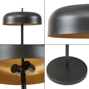 Lampa de podea Barton 159 cm 2xE27 max.60W metal negru [lux.pro]