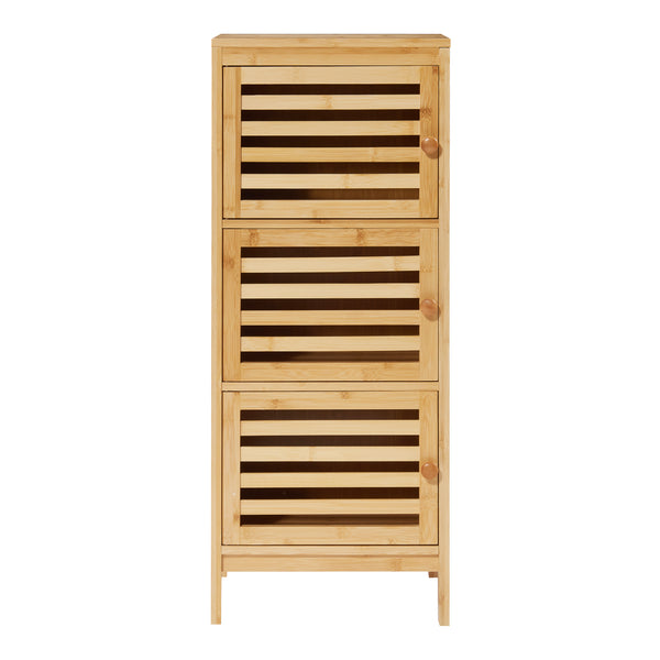 Comoda cu 3 usi Ypäjä bambus [en.casa]