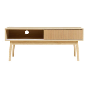 Comoda TV cu 2 usi culisante Landskrona 115x40x48cm efect stejar [en.casa]