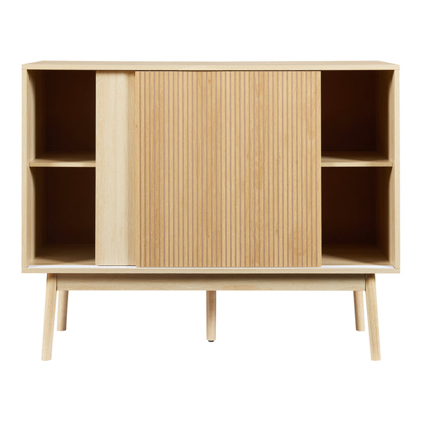 Comoda cu 2 usi culisante 90x115x40 cm efect lemn stejar [en.casa]
