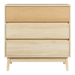 Comoda cu 3 sertare Landskrona 79,5x80x40 cm efect lemn stejar [en.casa]