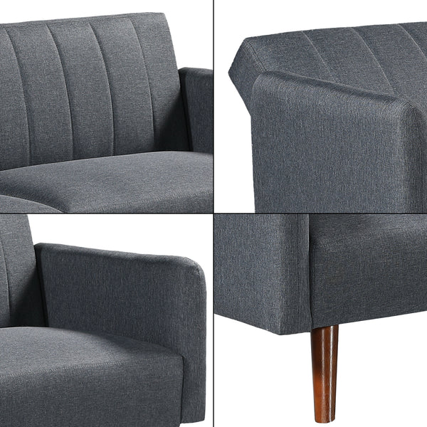 Canapea extensibila Malå 175x70x72cm gri [en.casa]