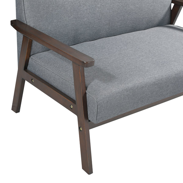 Canapea tapitata textil Kinda 121x69x75cm gri [en.casa]