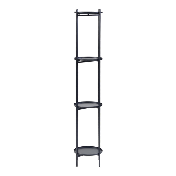 Set 3 buc suport plante masuri diferite Tuusula  metal negru [en.casa]