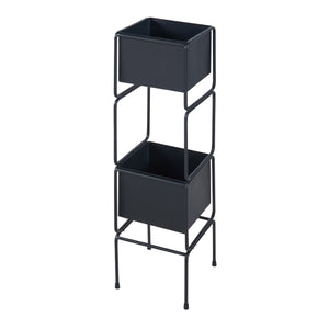 Set 2 buc suport plante masuri diferite Sveio metal negru [en.casa]