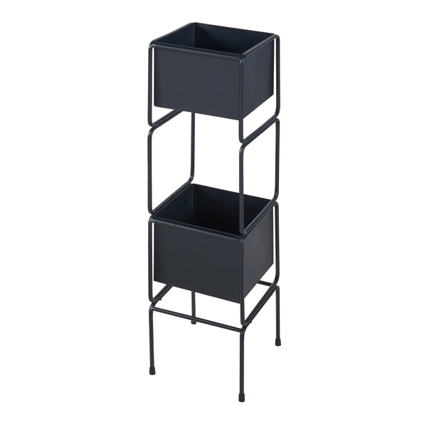 Set 2 buc suport plante masuri diferite Sveio metal negru [en.casa]