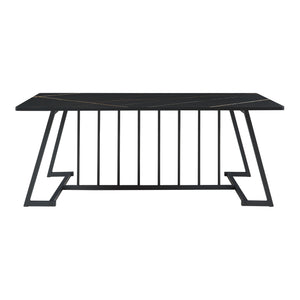 Masuta cafea Nospoo 120x60x46 cm negru marmorat [en.casa]