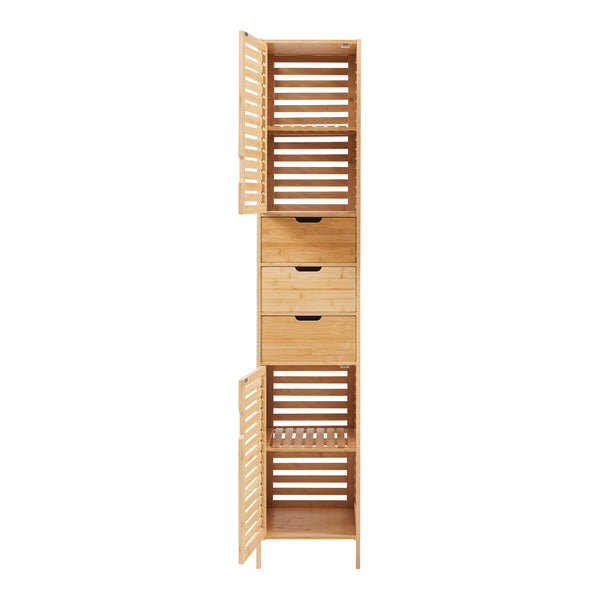 Dulap inalt Boksereys 180x35x35 cm bambus [en.casa]