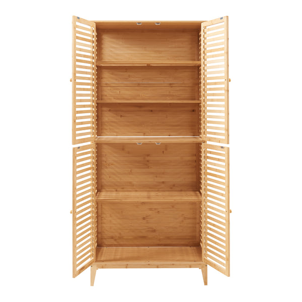 Dulap baie Raurgela 180x80x40 cm bambus [en.casa]
