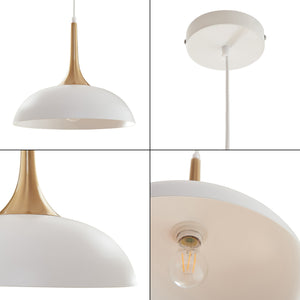 Lampa suspendata Blairgowrie 147 cm1xE27 max 60W alb/culoarea alamei [lux.pro]