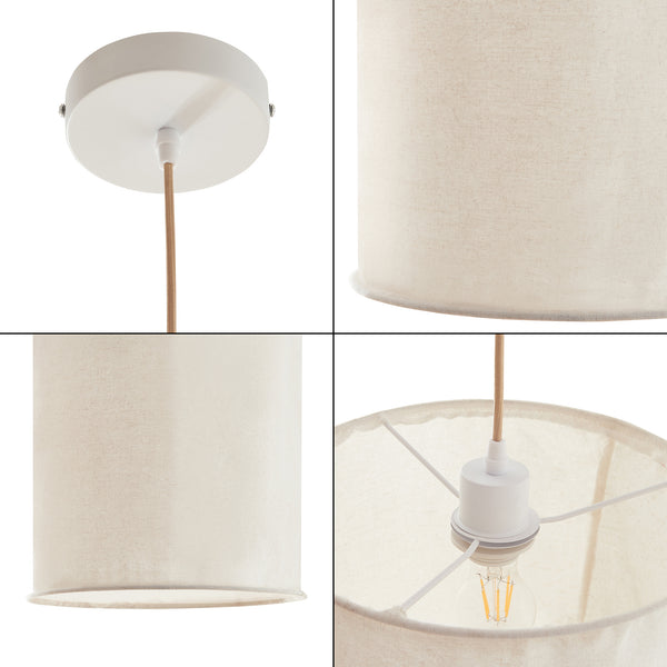 Lampa suspendata Buckley 163 cm 1 x E27 max 60W alb [lux.pro]