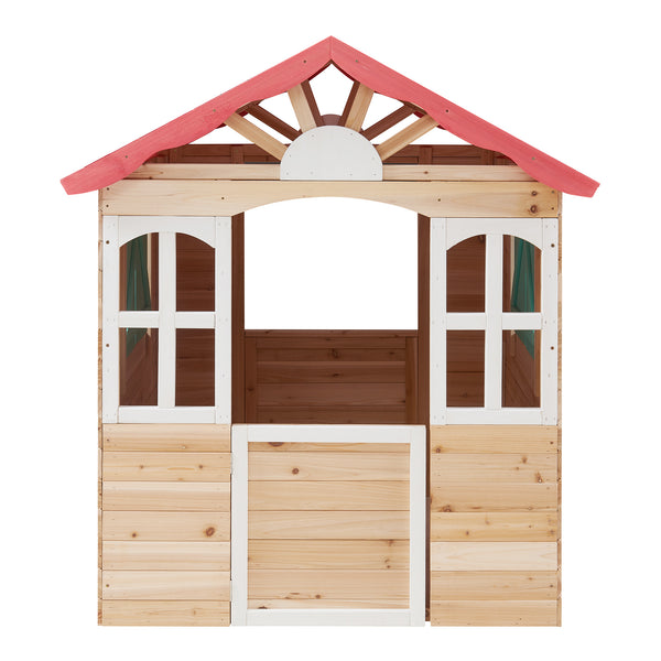 Casuta joaca copii Lulä 130x115x101 cm lemn multicolor [casa.pro]