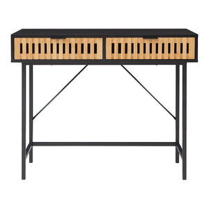 Masa consola Luniehti 100x40x75 cm negru/natur [en.casa]