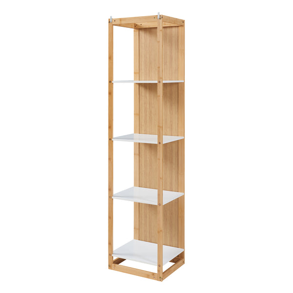 Raft cu oglinda As 170x40x35 cm bambus [en.casa]