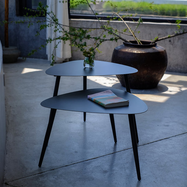 Set 2 masute Aymavilles 57,5x56x45,5 cm otel antracit [casa.pro]