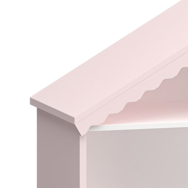 Raft casuta copii Vestnes 114x91x30 cm roz/alb [en.casa]