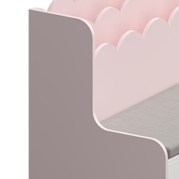 Raft pentru copii cu bancheta Vestnes 70x100x45 cm roz/alb [en.casa]