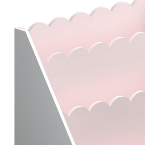 Raft copii Vestnes 48x61x30 cm vata de zahar roz/alb [en.casa]