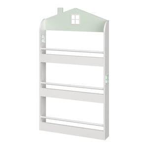 Raft casuta copii Vipsali 106x60x12 cm verde menta/alb [en.casa]