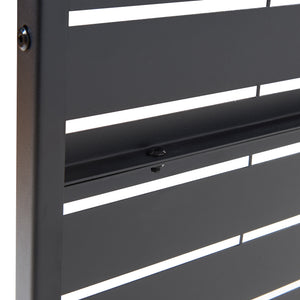 Paravan despartitor Trolu 200x100x50 cm otel negru [casa.pro]