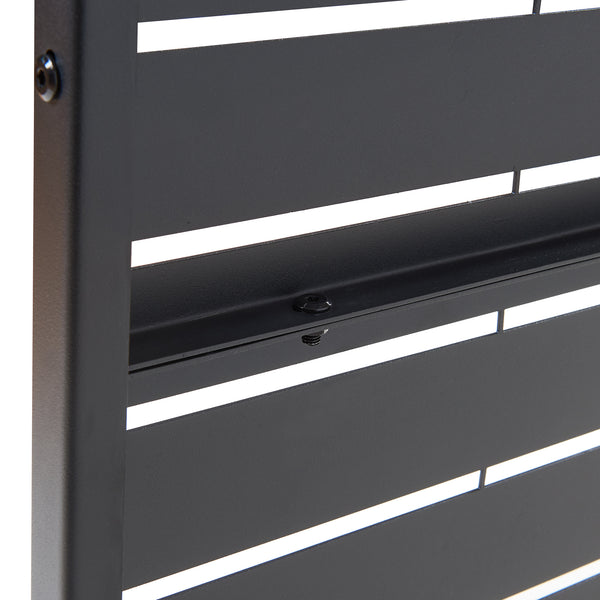 Paravan despartitor Trolu 200x100x50 cm otel negru [casa.pro]