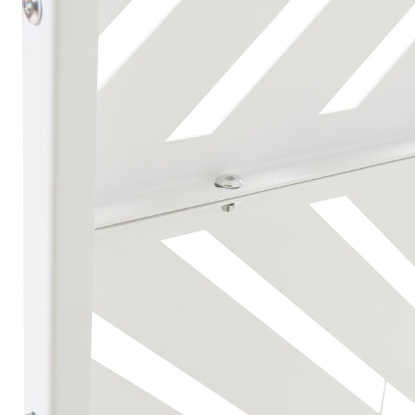 Paravan despartitor Kekan 200x100x50 cm otel alb [casa.pro]