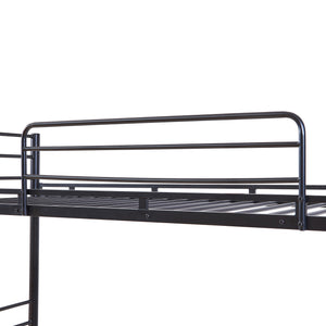 Pat metalic supraetajat  Bevapis, 200x90 cm 300 kg negru [en.casa]
