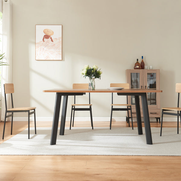 Set 4 buc picioare masa Hostang 50x8x71 cm otel negru [en.casa]