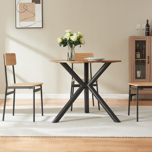 Picior masa Viserinna 94,5 x 94,5 x 73 cm otel negru [en.casa]