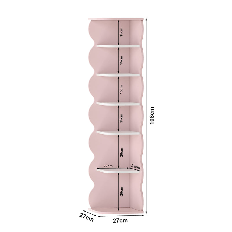 Schiță cotată Raft pantofi copii Vestnes 108x27x27 cm vata zahar/alb [en.casa]