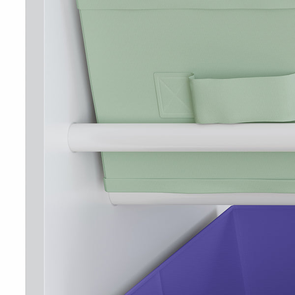 Raft copii Farusa 80x90x029 cm alb/verde deschis/lila [en.casa]