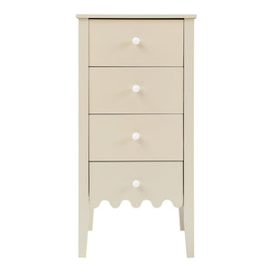 Comoda cu 4 sertare Luspoo 82x40x40 cm crem deschis [en.casa]