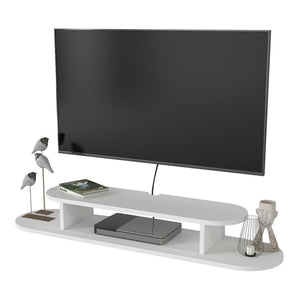 Suport TV perete Targema 120x30x16 cm alb [en.casa]