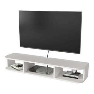 Suport TV de perete Oundsvas 120x30x19 cm alb [en.casa]