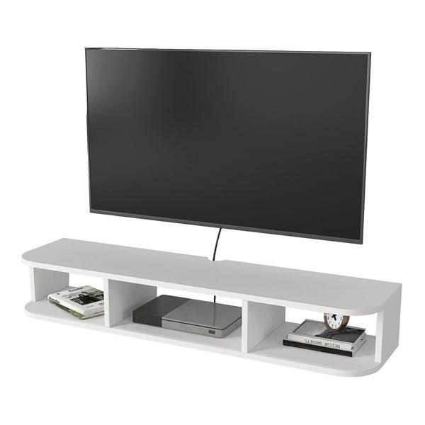 Suport TV de perete Oundsvas 120x30x19 cm alb [en.casa]