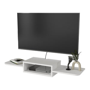 Suport TV de perete Tar 115x30x16 cm alb [en.casa]