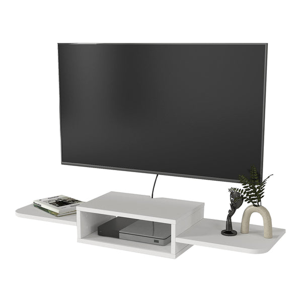 Suport TV de perete Tar 115x30x16 cm alb [en.casa]