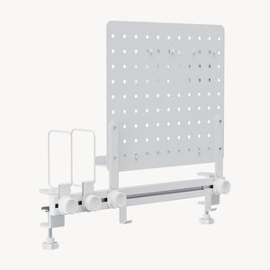 Organizator lateral masa birou Sauda 50x50 cm otel alb [en.casa]