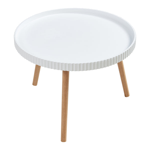 Couchtisch Bongard Ø60x45 cm Weiß [en.casa]