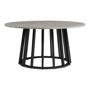 Masuta cafea rotunda Buzzard 90x45 cm efect beton/negru [en.casa]