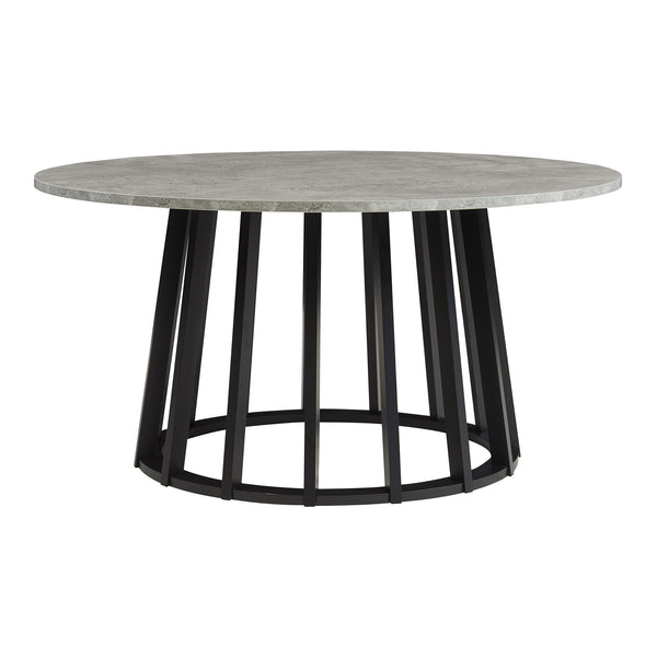 Masuta cafea rotunda Buzzard 90x45 cm efect beton/negru [en.casa]