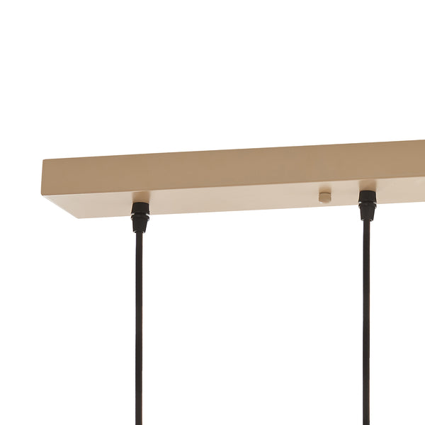 Lampa suspendata Posdand 130 cm 5xE27 max 40W natur/negru [lux.pro]