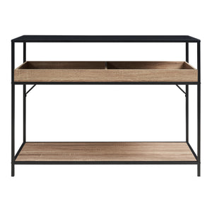 Masa consola Belana 110x40x80 cm negru/efect stejar [en.casa]