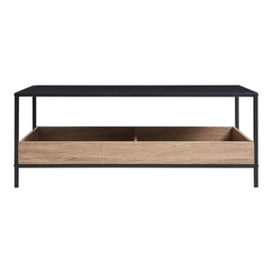 Masuta cafea Belana 100x48x35 cm negru/efect lemn stejar [en.casa]