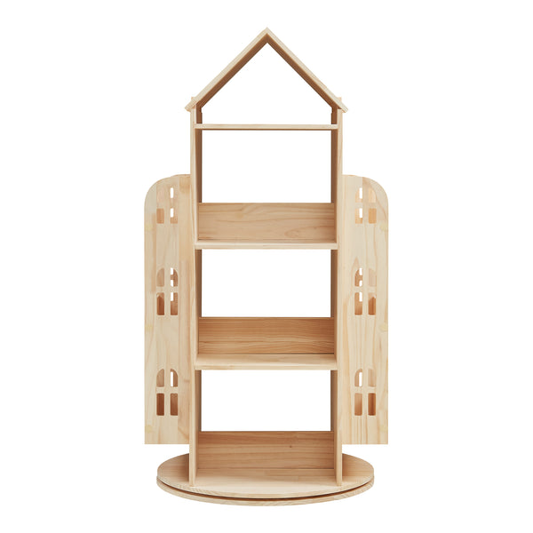 Raft rotativ casuta copii Sanköre 122x64x43 cm natur [en.casa]
