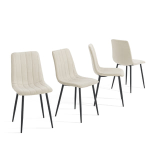 Set masa rotunda si 4 scaune Hemnes 75x100 cm efect lemn stejar/bej [en.casa]