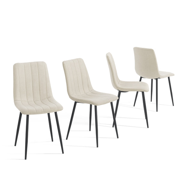 Set masa rotunda si 4 scaune Hemnes 75x100 cm efect lemn stejar/bej [en.casa]