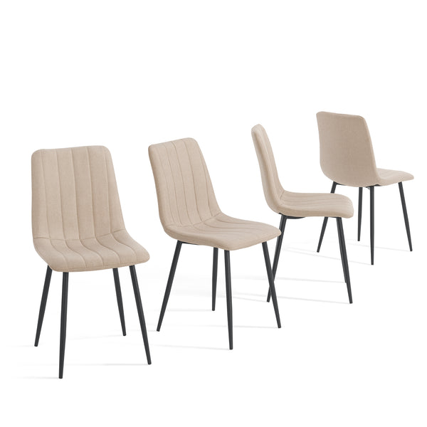 Set masa si 4 scaune Hemnes 75x100x60 cm efect lemn stejar/maro deschis [en.casa]